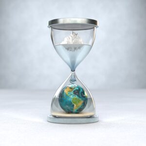 Planeta Tierra Concepto Calentamiento Global Reloj Arena 1 300x300